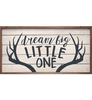Dream Big Little One Antlers Whitewash